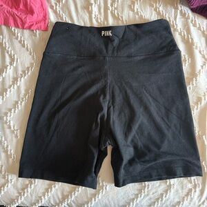 PINK Victoria's Secret Black High-Rise Bike Shorts